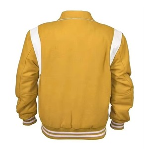 Best Selling Custom High Quality Winter Plus Size Zipper Stand Collar Front Logo Fleece Blank Sport Varsity Jacket for Men - Product Image 2