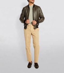 2026 Vintage Moto <b>Biker</b> <b>Jacket</b> for Men Genuine Sheepskin Coat Stand Collar Streetwear Front Logo Winter Waterproof Breathable - Product Image 3