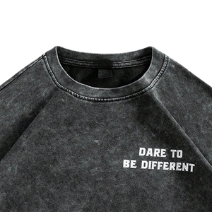 T-shirt pour homme en coton 100% délavé et vieilli, manches courtes raglan, col rond, streetwear, imprimé graphique, écologique, séchage rapide, coupe ample - Product Image 5