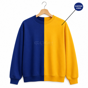 Sudadera Cosh International Sorority Sisterhood con Bloques de Color, Cuello Redondo, Manga Larga, Azul y Amarillo, Tejida en Algodón, para Otoño - Product Image 1