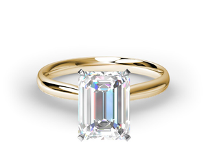 Bague de fiançailles et de mariage en diamant de laboratoire taille émeraude 1 carat 14 carats de luxe certifiée IGI pour soirée - Product Image 5