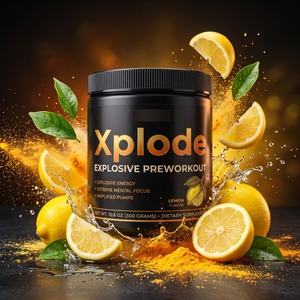 Poudre pré-entraînement explosive personnalisée OEM ODM sous marque privée 300g Citron Complément nutritionnel sportif - Product Image 2