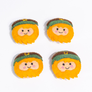 Adorno de Cabeza de Duende de Lana Hecho a Mano de 7 cm para Niños, Decoración del Día de San Patricio, Artesanía de Fieltro de Comercio Justo, Regalo Ecológico - Product Image 4