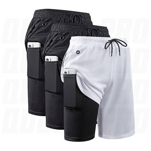 Shorts de sport 2-en-1 pour hommes, légers, respirants, à séchage rapide, avec doublure de compression intégrée, longueur 7 pouces - Product Image 5