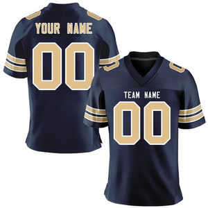 Prix de gros, 100% polyester, prix bas, maillot de football sublimé, personnalisé, entièrement brodé, style américain - Product Image 3