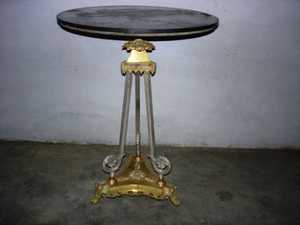 <b>Round</b> Durable Metal Top Brass Tripod <b>Console</b> <b>Table</b> Modern Handmade Living Room Furniture - Product Image 3