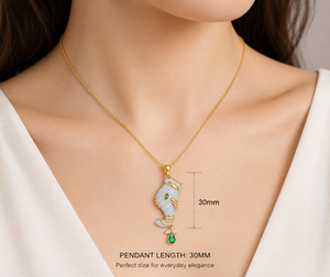 Gold Elephant 925 Sterling Silver Gold Plated <b>Pendant</b> Necklace Marquise Green Stone Micro Diamond Jewelry Gift for Women - Product Image 5