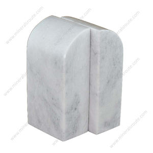 Porte-livres en marbre naturel blanc de forme irrégulière au design moderne, gravé, décoration de table, cadeau, décoration de la maison - Product Image 3