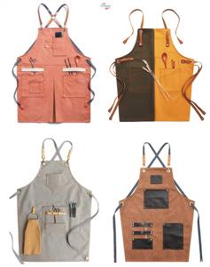 Delantal de Chef Unisex HARAZ de Alta Calidad, en Mezclilla Twill, con Cierre de Botones en Cuello y Cintura Ajustables, de Secado Rápido y Transpirable - Product Image 3