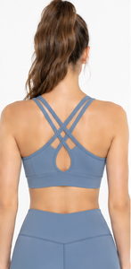Women's Active Sports Bra Breathable Seamless Stretch Yoga Gym Fitness Running Crop <b>Top</b> U Neck Design Logo <b>Low</b> MOQ Medium - Product Image 6