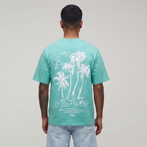 เสื้อยืดคอกลมแขนสั้นพิมพ์ลายโลโก้ด้านหน้าสำหรับผู้ชาย ทรงลำลอง ใส่สบาย ผลิตจากผ้าฝ้ายเจอร์ซีย์ถัก 100% - Product Image 2