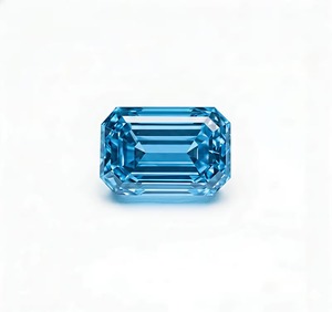 Diamant de laboratoire en gros 1 carat émeraude bleu fantaisie VVS1 certifié IGI CVD 3EX coupe excellente pour les grossistes et importateurs de diamants - Product Image 6
