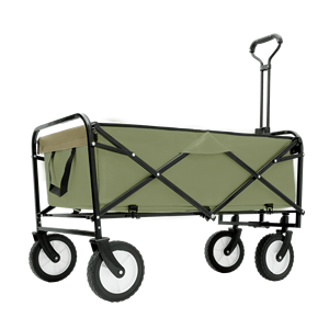 Carrello pieghevole pieghevole Wagon All-Terrain Green Wheels 225lbs supporto sport giardinaggio pesca spiaggia Utility campeggio carrello - Product Image 2