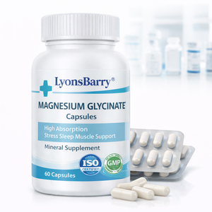 Capsules de glycinate de magnésium à absorption élevée, soutien du sommeil, du stress et des muscles, complément minéral, fabricant OEM GMP - Product Image 1