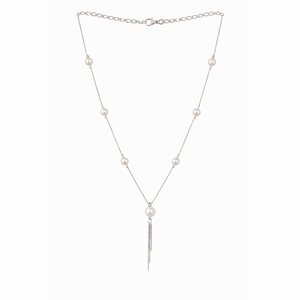 Collar de Perlas de Agua Dulce con Borla, Cadena Elegante, Colgante Largo Minimalista para Mujer, para Fiestas y Bodas - Product Image 4