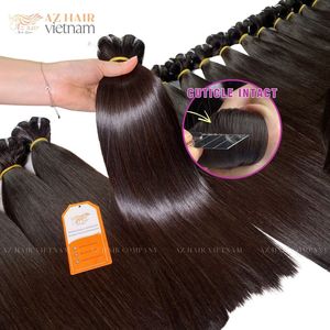 100% Natural Bone Straight Machine Double Weft Raw Unprocessed Virgin Human <b>Hair</b> Extensions From Vietnam <b>Hair</b> Vendors - Product Image 2