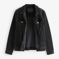Veste en jean respirante unie de qualité usine, décontractée, pour l'automne, avec boutons, coupe oversize pour homme