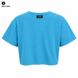 Venta al por mayor moderna O-cuello Crop Tees Mujeres de alta calidad de punto Ecológico Algodón Spandex Casual Cómodo Deporte Lindo XL Tamaño - Product Image 2