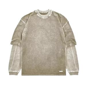 Sudadera de manga larga de alta calidad con lavado ácido, estilo vintage, 100% algodón, 400 gsm, venta al por mayor, sudadera oversize de primera calidad - Product Image 2