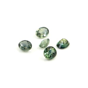Saphirs bleu-vert naturels non traités, ovales calibrés 3x4mm, pierres précieuses de saphir bleu-vert naturelles facettées pour la création de bijoux - Product Image 5