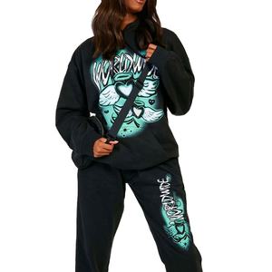 Gran oferta de ropa de entrenamiento, conjunto de 2 piezas, ropa de gimnasio, trajes para correr, chándal informal deportivo de lana cálido para Invierno para mujer - Product Image 2