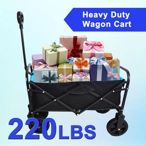 Carrello Pieghevole Mini Nero e Blu per Giardino, Shopping e Spiaggia - Product Image 4