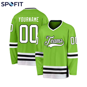 Jersey de Hockey sobre Hielo Sublimado Personalizado 2026, Nombre y Número del Equipo Personalizados, Ropa Deportiva de Poliéster Transpirable, de Secado Rápido y Duradera - Product Image 4