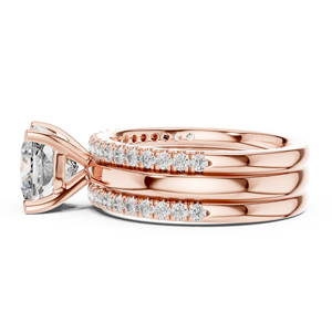 Anillo de Diamantes de Lujo Cultivados en Laboratorio, Corte Cojín de 3 Quilates, Doble Pavé, Oro Rosa de 18 Quilates, Chapado en Rodio, Certificado IGI, para Boda, Compromiso o Uso Diario - Product Image 2