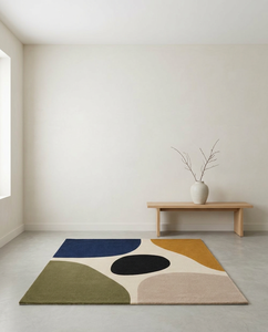 Tapis pour salon, fait main, minimaliste, géométrique, tissé à la main en laine, tapis moderne, tapis design personnalisé pour la maison - Product Image 6