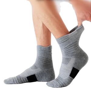 Chaussettes de sport d'extérieur pour hommes et femmes, chaussettes de course respirantes à compression, chaussettes de sport épaisses en tissu éponge pour hommes, chaussettes décontractées pour la maison - Product Image 1