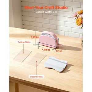 Máquina Manual de Troquelado y Repujado con Abertura de 3 Pulgadas, Herramienta Portátil para Manualidades con Mango Ergonómico - Product Image 2