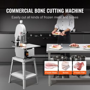 Sega Elettrica per Carne da 1800W con 5 Lame in Acciaio Inox, Tagliatrice Verticale da Banco 48,5x38 cm, Spessore di Taglio 18 cm, Include Funzione Affettatura - Product Image 2