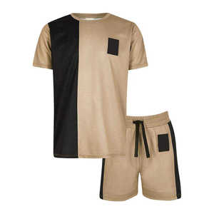 Ensemble deux pièces élégant pour homme, t-shirt à manches courtes imprimé à séchage rapide, short décontracté d'été, vêtements de sport, style en maille à demi-manches pour homme - Product Image 6