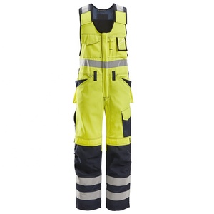 Hi <strong>Vis</strong> One Piece <strong>Trousers</strong> <strong>High</strong> Visibility Bib Pant <strong>Work</strong> Overalls for Men - Product Image 3