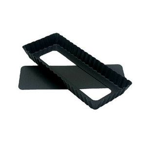 Molde Rectangular para Tartas y Quiches con Base Desmontable de 25 cm, Antiadherente de PTFE, Acero Laminado en Frío, Base Desmontable Acanalada, Utensilio para Hornear Hecho en Corea - Product Image 3