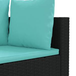 Ensemble de 4 canapés de patio noirs et bleu aqua pour la détente en jardin - Product Image 6