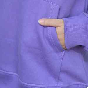 Sudaderas con Capucha y Sudaderas de Felpa de Algodón Teñido Liso de Primera Calidad, Sudadera con Capucha de Color Lavanda de Alta Calidad y Peso Pesado, Estilo Urbano - Product Image 6