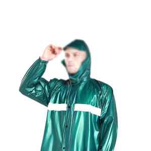 Traje Impermeable Resistente para Lluvia, Alta Visibilidad, Transpirable, con Capucha Ajustable, para Trabajo al Aire Libre, Chaqueta y Pantalón Impermeables - Product Image 6