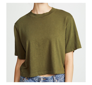 Crop top uni pour femme, t-shirt oversize, OEM personnalisé, streetwear, t-shirt à manches courtes, vêtements grande taille pour femme, t-shirts - Product Image 6