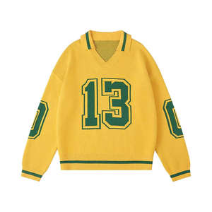 Suéter de punto con diseño gráfico transpirable, jersey de manga larga, jersey cómodo de otoño, tela transpirable para uso diario - Product Image 1