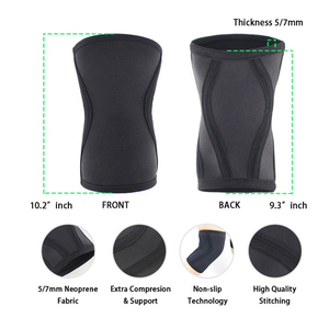 Genouillère de soutien en néoprène de haute qualité 5mm 7mm, attelle de compression, sangle de musculation, type sport fitness, personnalisable OEM - Product Image 4