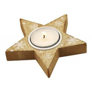 Handmade Wooden Christmas Tree Holder Eco-Friendly Pine Wood <b>Candlestick</b> for Holiday Home Decor & Winter Festive Table - Product Image 4