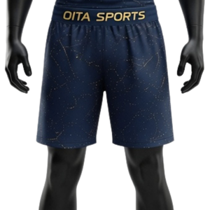 Ensemble de T-shirt et Short de Compression pour Hommes Bleu Marine et Or, Respirant, Extensible, Séchage Rapide, Fitness, Gym, Entraînement, Course à Pied, Sports Athlétiques - Product Image 5
