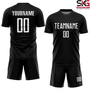 Conjunto de Uniforme de Fútbol Personalizado, 100% Poliéster, Manga Corta, Impresión de Nombre y Número, Ropa Deportiva para Adultos y Jóvenes - Product Image 1