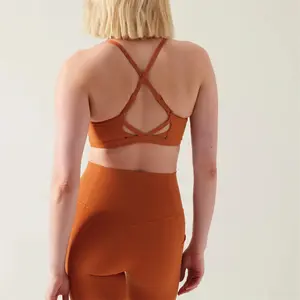 Nuevo producto personalizable de ropa deportiva para yoga, conjunto de sujetador deportivo colorido de alta calidad para mujer. - Product Image 2