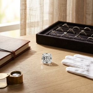 Diamant de laboratoire certifié IGI, synthétique CVD HPHT, 1ct 2ct 3ct, DEF VVS VS1, taille Asscher, solitaire, coupe idéale excellente - Product Image 1