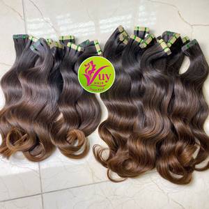 Cheveux humains naturels vietnamiens 100% bruts, cuticules alignées, non traités, double trame machine, Vuy Hair 95-100g, toutes couleurs - Product Image 2