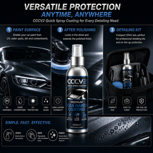 ECOWAY CCCV2 Spray de Detallado Rápido Compacto de 125 ml, Fórmula de Grado Profesional, Dureza 9H, Hidrofóbico, Alto Brillo, Kits de Revestimiento para Automóviles - Product Image 6