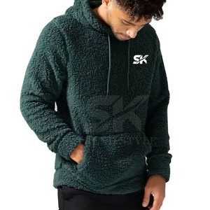 Sudadera con capucha de piel para hombre, fabricada en Pakistán, color granate, con logo impreso personalizado, estilo casual. - Product Image 2