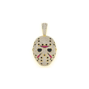 จี้รูปหน้ากากผู้รักษาประตูฮอกกี้ SHRAMAN DIAMOND สุดเทรนดี้ สไตล์ฮิปฮอป ทำจากเงินแท้ 925 ประดับเพชรแล็บโกรว์เต็มชิ้น ของขวัญเครื่องประดับชั้นดี - Product Image 1